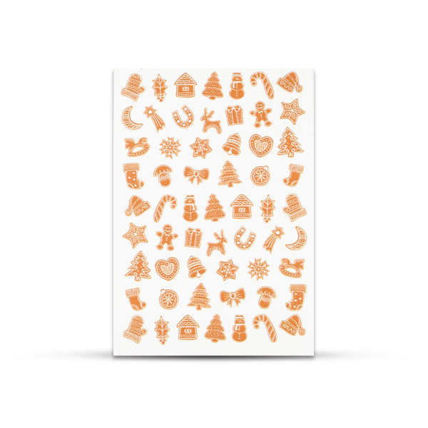 Crystal Nails - CN Vizes Körömmatrica 3D - Gingerbread