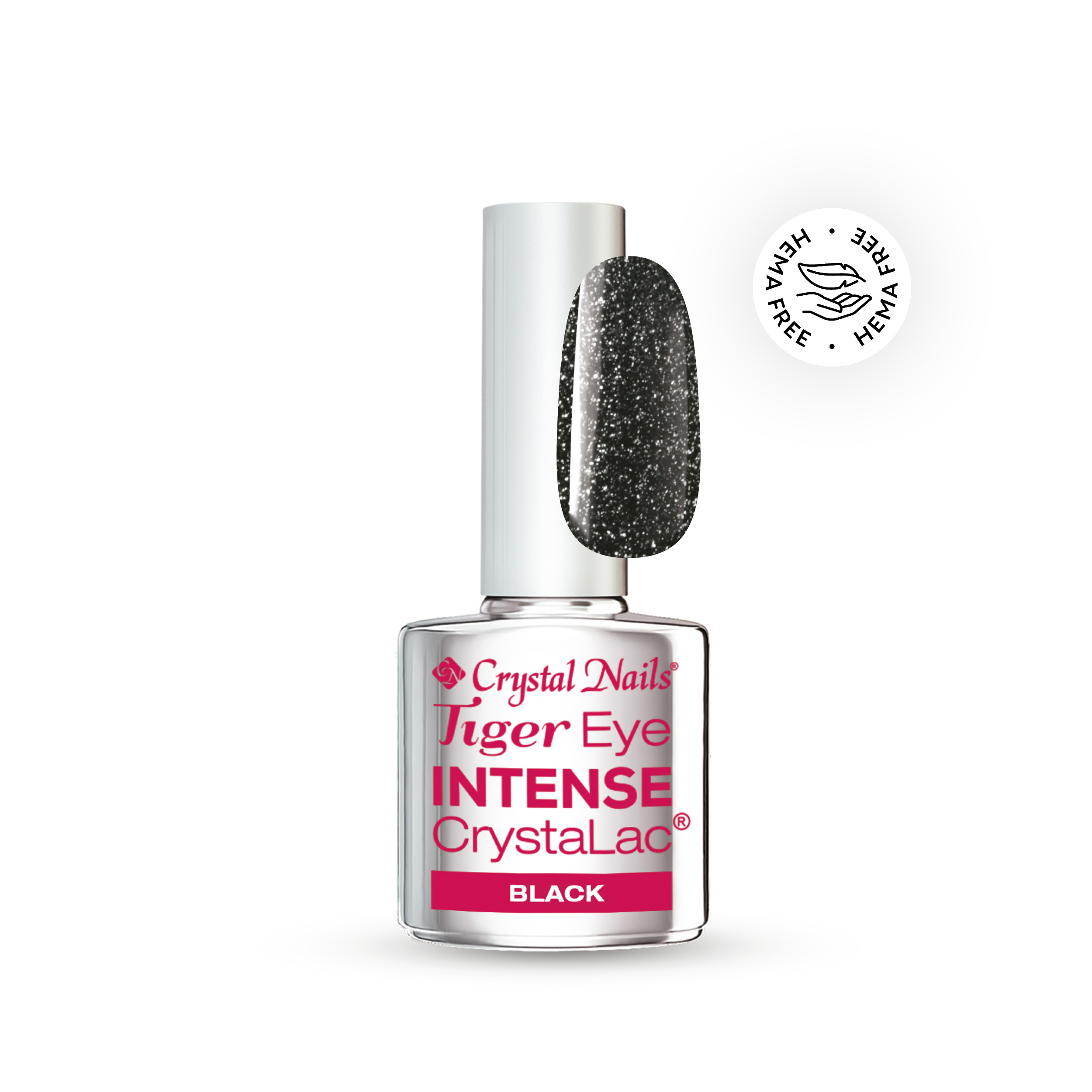 Crystal Nails - Tiger Eye Intense CrystaLac - Black 4ml