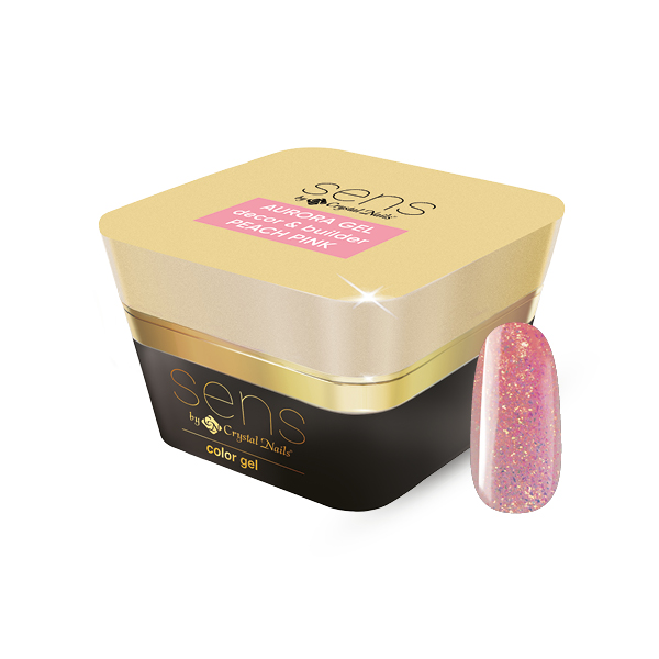 Sens by Crystal Nails - SENS AURORA HEMA Free decor&builder gel - Peach Pink 5ml
