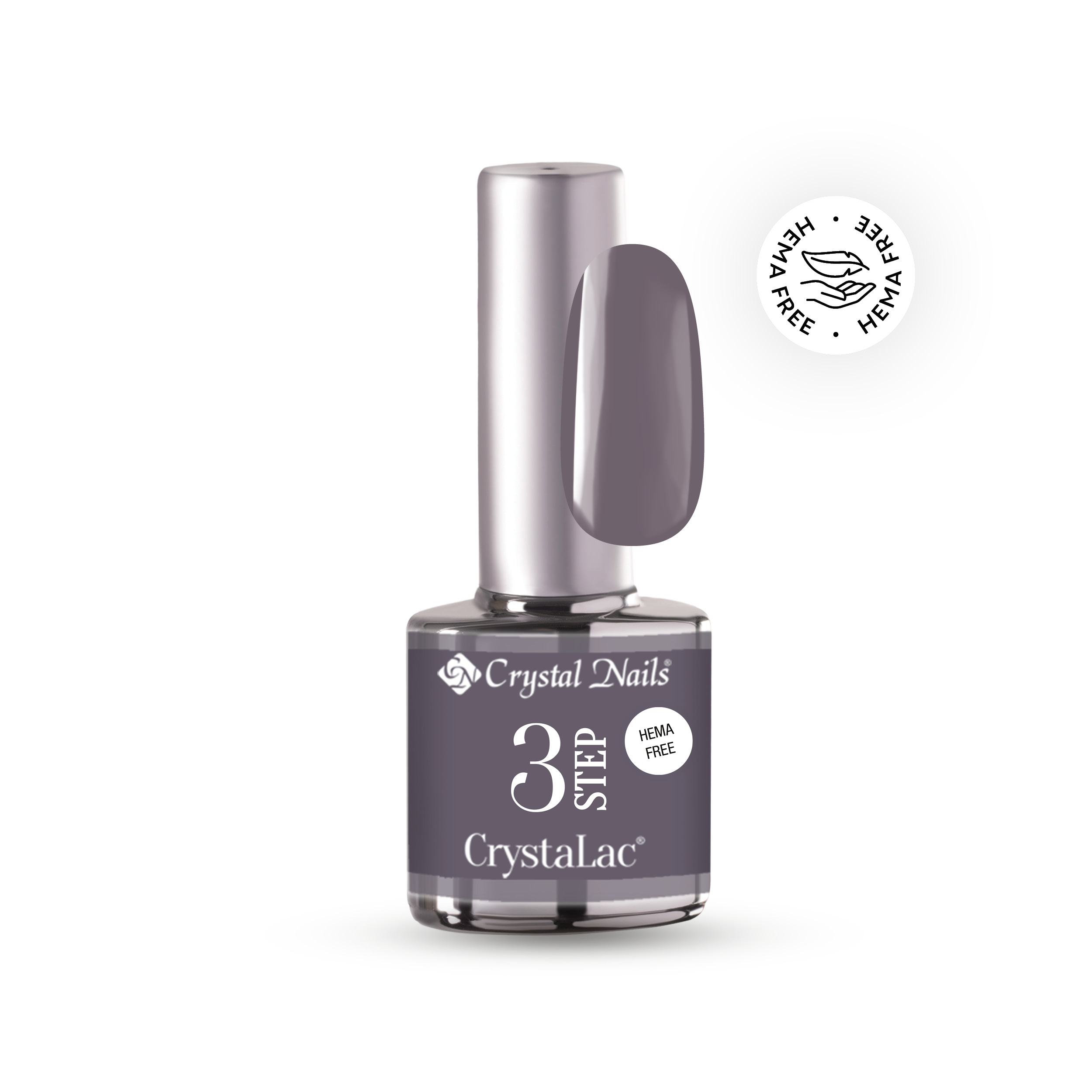 Crystal Nails - 3 STEP HEMA Free CrystaLac - 240 (8ml) - Dark Shadows / Éjjeli árnyak