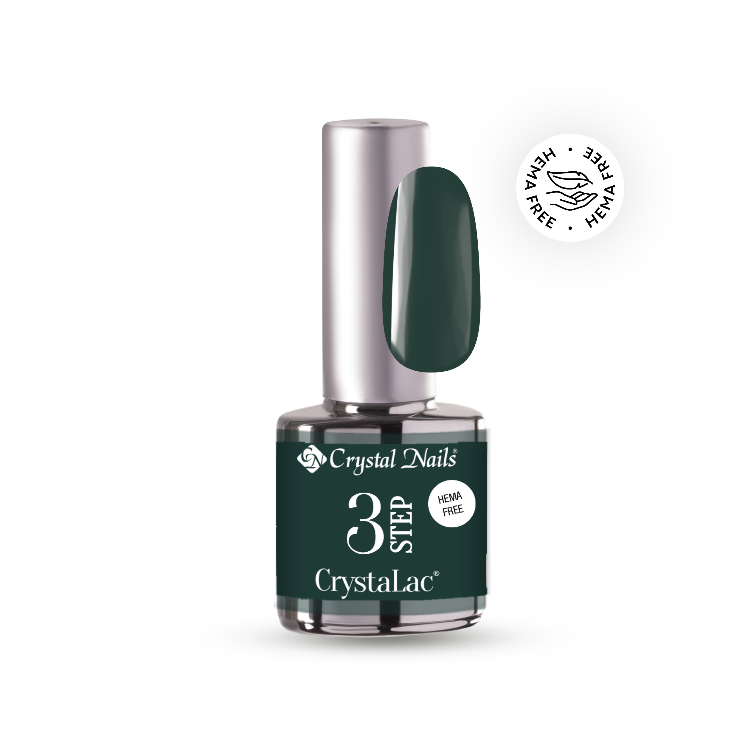 Crystal Nails - 3 STEP HEMA Free CrystaLac - 241 (8ml) - Örökzöld