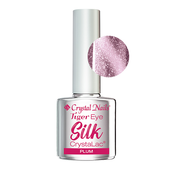 Crystal Nails - Tiger Eye Silk HEMA Free CrystaLac - Plum 4ml
