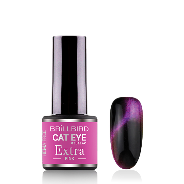 BrillBird - HEMA free CAT EYE EXTRA pink - pink színű macskaszem GÉL LAKK 4ml