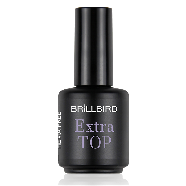 BrillBird - BrillBird HEMA Free Extra Top - Megújult formula -fixálásmentes, univerzális fedőfény 15ml