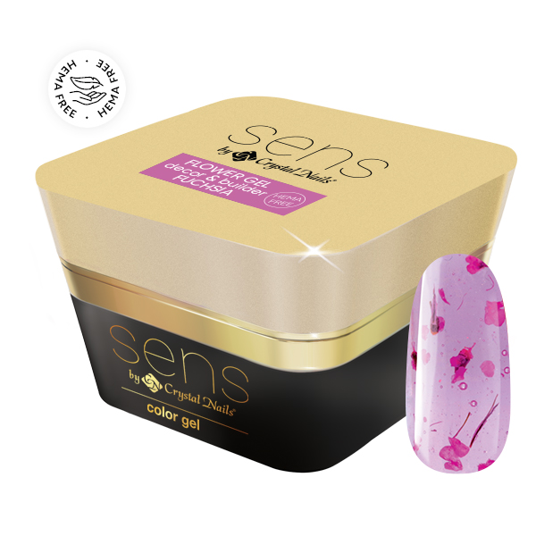 Sens by Crystal Nails - SENS FLOWER HEMA Free decor&builder gel - Fuchsia 5ml