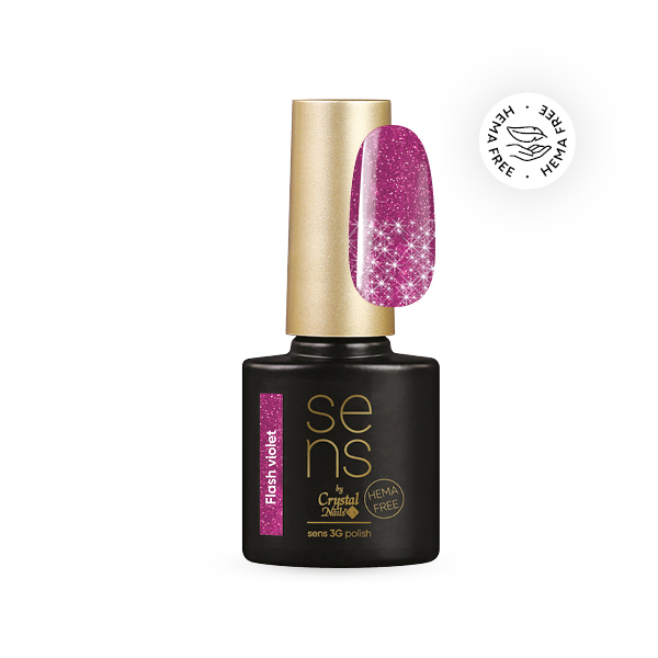 Sens by Crystal Nails - SENS HEMA FREE 3G polish - Flash Holo Violet 4ml