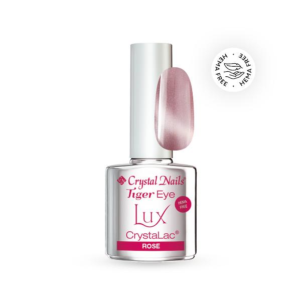 Crystal Nails - Tiger Eye Lux HEMA Free CrystaLac - Rose 4ml