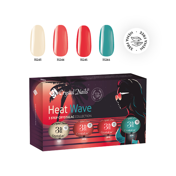 Crystal Nails - Heat Wave 3 STEP CrystaLac készlet (4x4ml)