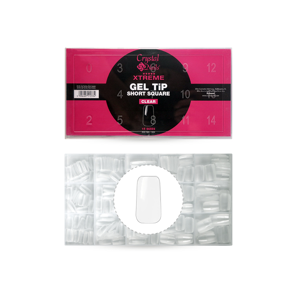 Crystal Nails - Xtreme Gel Tip Box - Rövid kocka