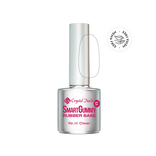 Crystal Nails - SmartGummy HEMA Free Rubber base gel - Nr.0 Clear 8ml