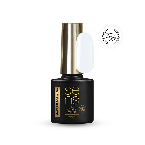 Crystal Nails - SENS HEMA Free MAKE UP top gel - white 4ml
