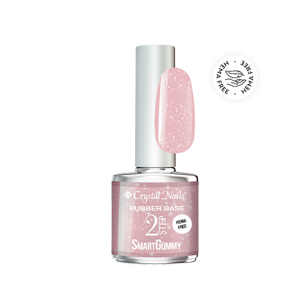 Crystal Nails - 2S SmartGummy HEMA Free Rubber base gel - Nr51 Sugar Pink 8ml