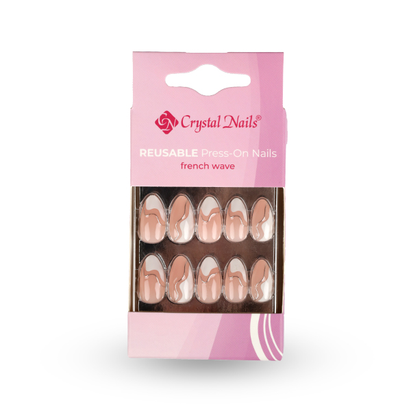 Crystal Nails - PressOn Nail Tip - French wave