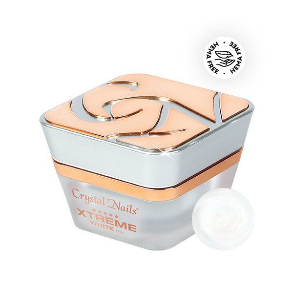 Crystal Nails - XTREME HEMA Free WHITE zselé - 5ml