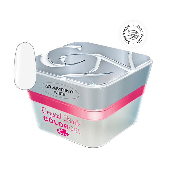 Crystal Nails - HEMA Free Stamping Color Gel - White 3ml