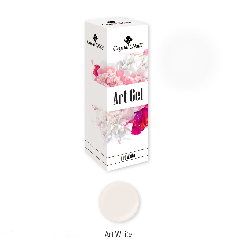 Crystal Nails - Art Gel festőzselé - Art White (5ml)