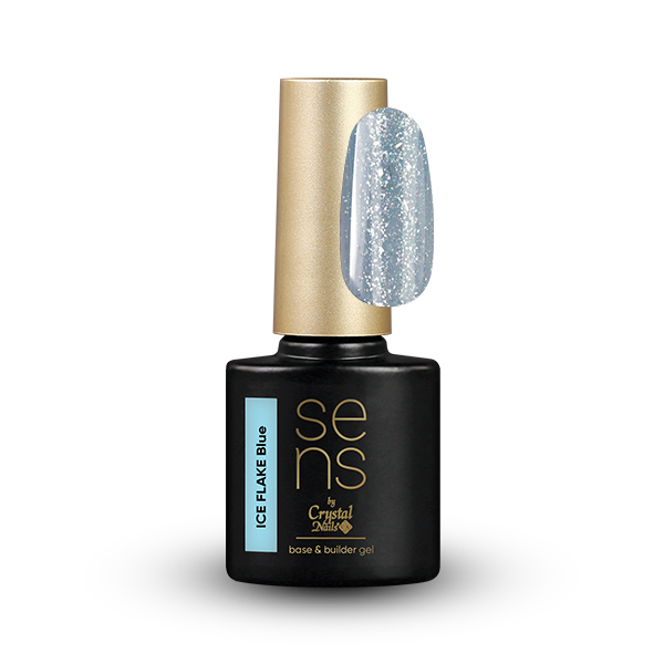 Crystal Nails - SENS HEMA Free ICE FLAKE base gel - Blue 10ml