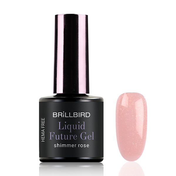 BrillBird - Liquid Future Polygel - Shimmer Rose 8ml