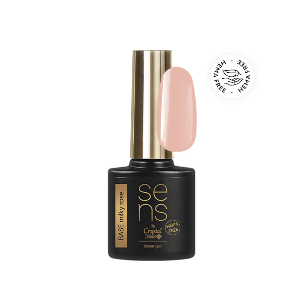Sens by Crystal Nails - SENS HEMA Free BASE gel - MILKY ROSE 10ml