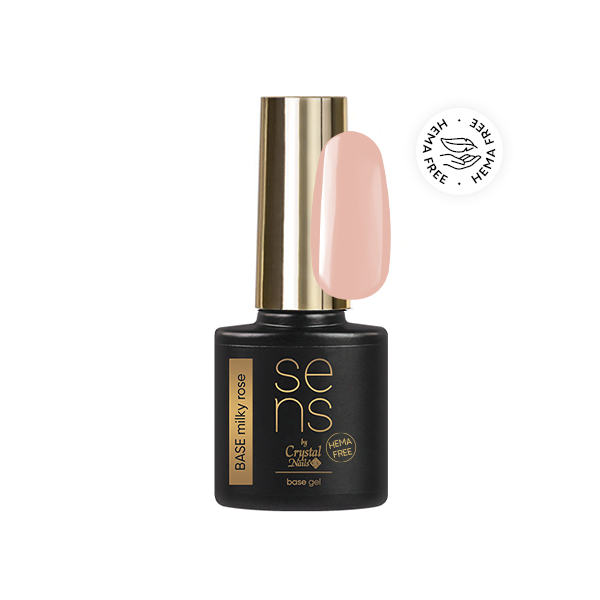 Sens by Crystal Nails - SENS HEMA Free BASE gel - MILKY ROSE 4ml