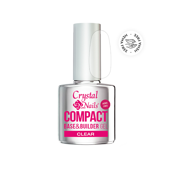 Crystal Nails - Compact HEMA Free Base Gel Clear - 13ml