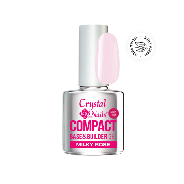 Crystal Nails - Compact Base gel HEMA Free Milky rose - 13ml