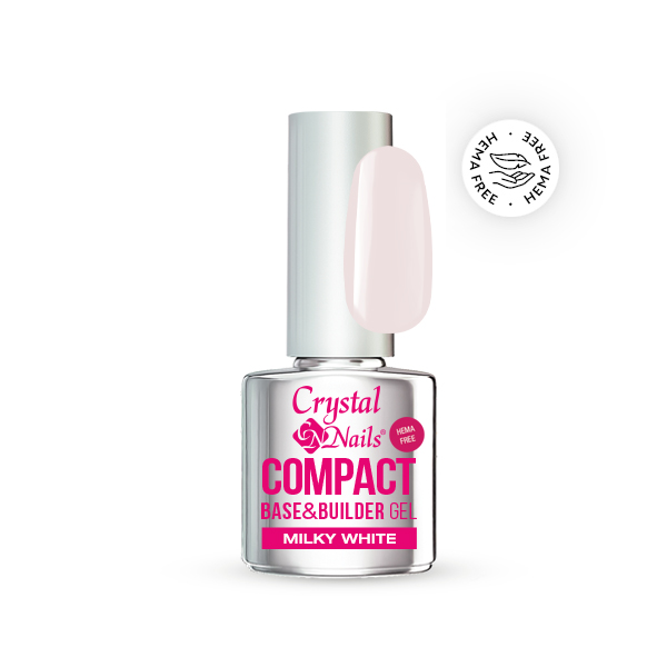 Crystal Nails - Compact Base gel HEMA Free Milky white - 4ml