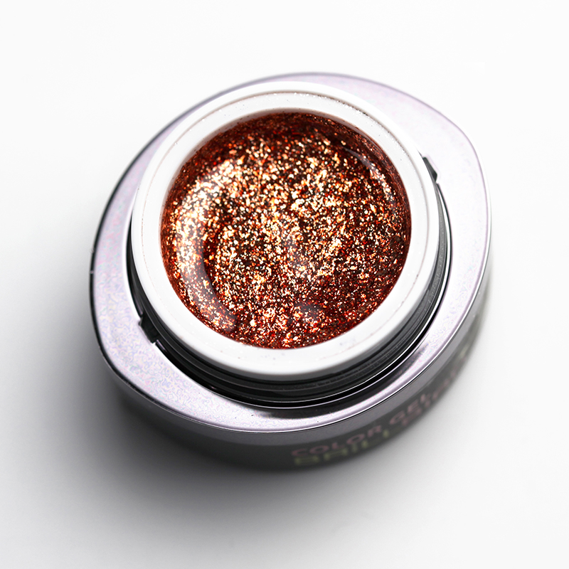 BrillBird - HEMA Free Glamour Gel 14 csillogó bronz színes zselé 5ml