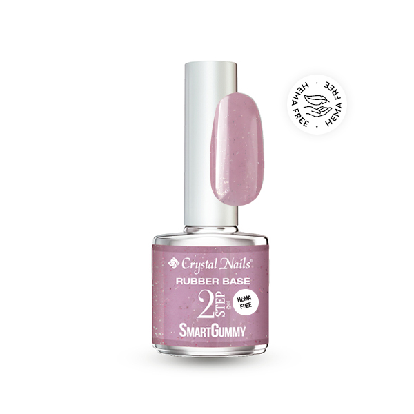 Crystal Nails - 2S HEMA Free SmartGummy Rubber base gel - Nr59 Shimmer Lilac 8ml