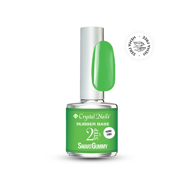 Crystal Nails - 2S HEMA Free SmartGummy Rubber base gel - Nr31 Lime Green 8ml