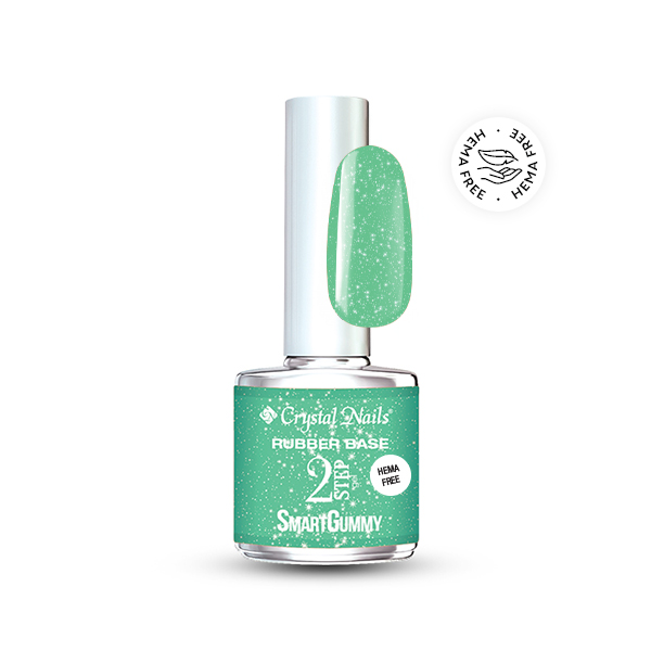 Crystal Nails - 2S HEMA Free SmartGummy Rubber base gel - Nr30 Shimmer Jade 8ml