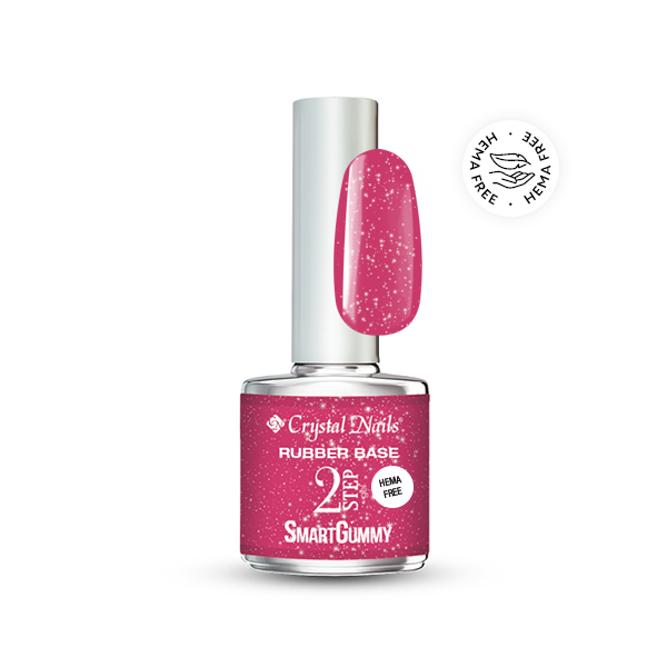 Crystal Nails - 2S HEMA Free SmartGummy Rubber base gel - Nr20 Sunshine Pink 8ml