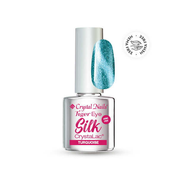 Crystal Nails - Tiger Eye Silk HEMA Free CrystaLac - Turquoise 4ml