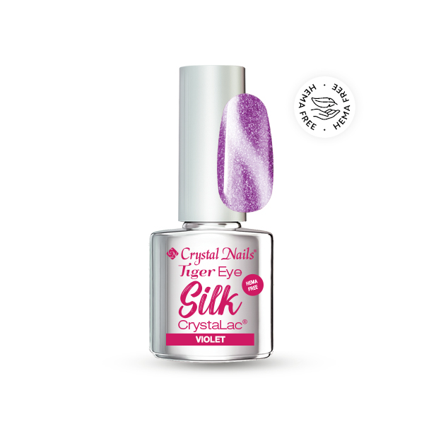 Crystal Nails - Tiger Eye Silk HEMA Free CrystaLac - Violet 4ml