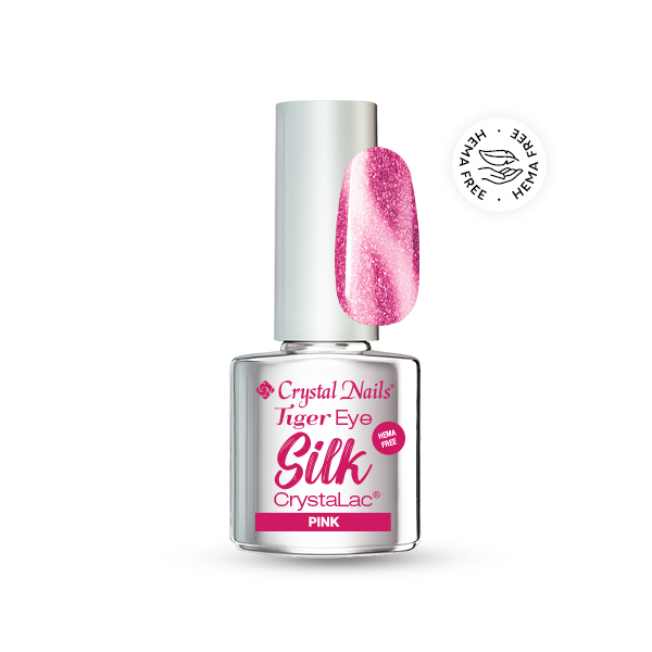 Crystal Nails - Tiger Eye Silk HEMA Free CrystaLac - Pink 4ml