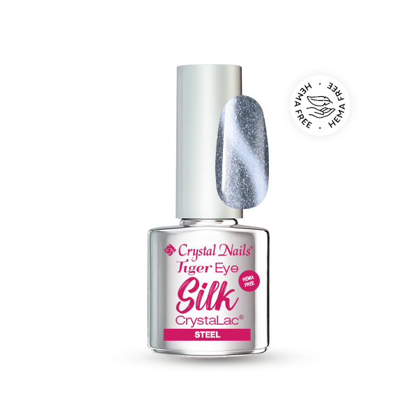 Crystal Nails - Tiger Eye Silk HEMA Free CrystaLac - Steel 4ml