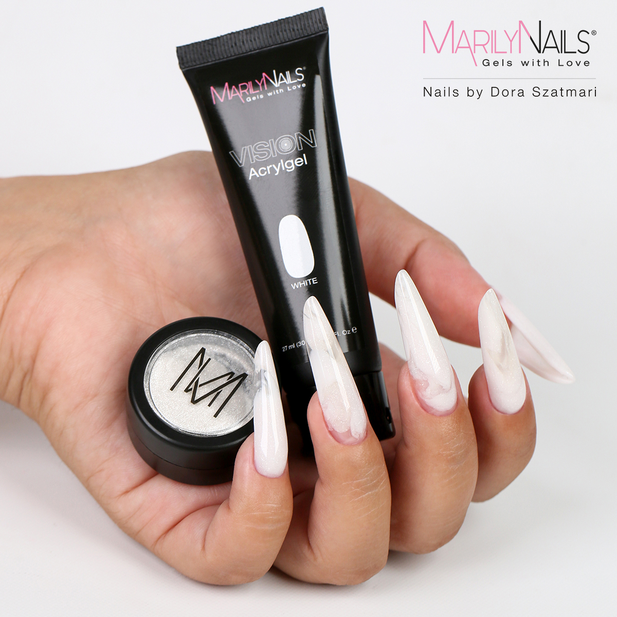 MarilyNails - HEMA Free Vision Acrylgel - White 30g