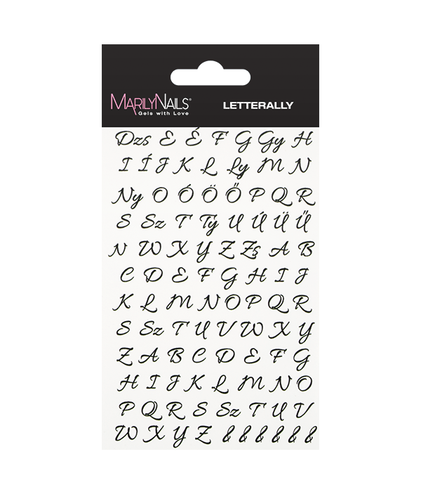 MarilyNails - Vizes körömmatrica - Letterally