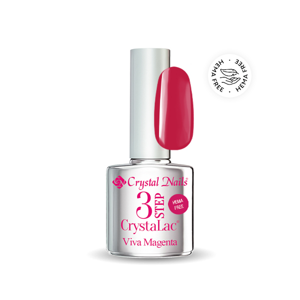 Crystal Nails - 3 STEP HEMA Free CrystaLac - Az év színe 2023 (4ml) - Viva Magenta