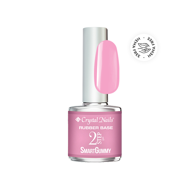 Crystal Nails - 2S SmartGummy HEMA Free Rubber base gel - Nr60 Princess Pink 8ml