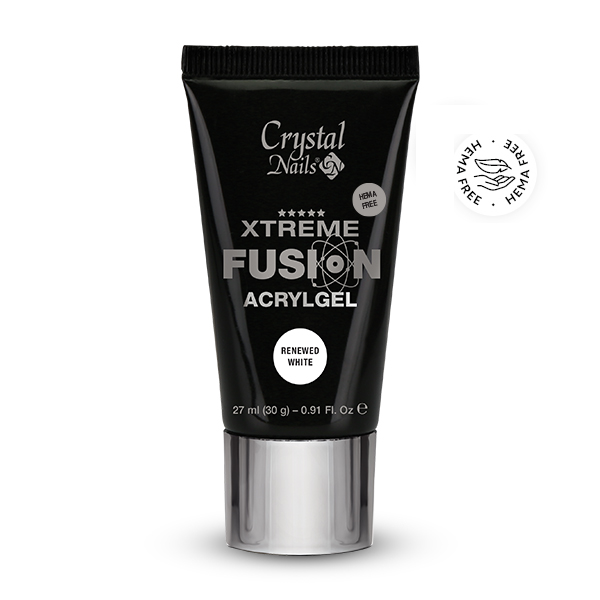 Crystal Nails - Xtreme Fusion HEMA Free AcrylGel Renewed White - 27ml (30g)