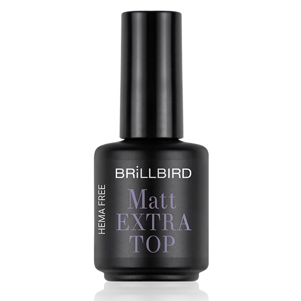 BrillBird - Matt Extra Top - fixálásmentes univerzális matt fedőzselé 15ml