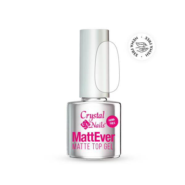 Crystal Nails - HEMA Free MattEver Matt Top Gel - 4ml