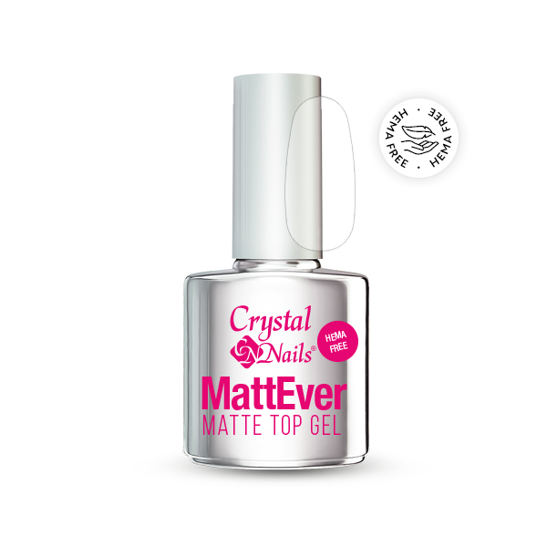 Crystal Nails - HEMA Free MattEver Matt Top Gel - 13ml