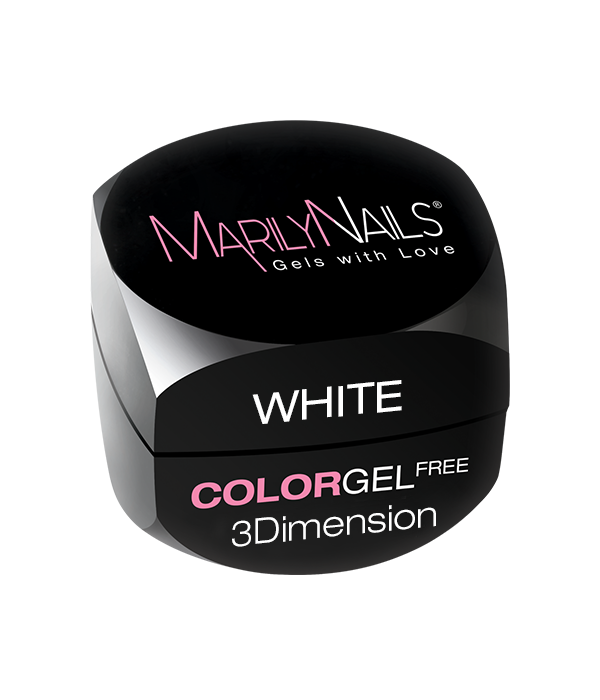 MarilyNails - 3Dimension Color gel Free - White - 3ml