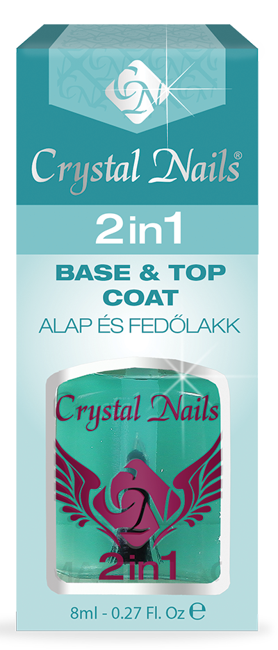 Crystal Nails - 2in1 - Alapozó és fedőlakk egyben - 8ml