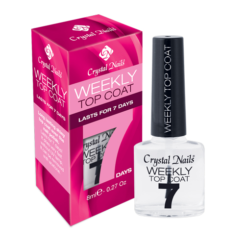 Crystal Nails - Weekly Top Coat fedőlakk  - 8ml