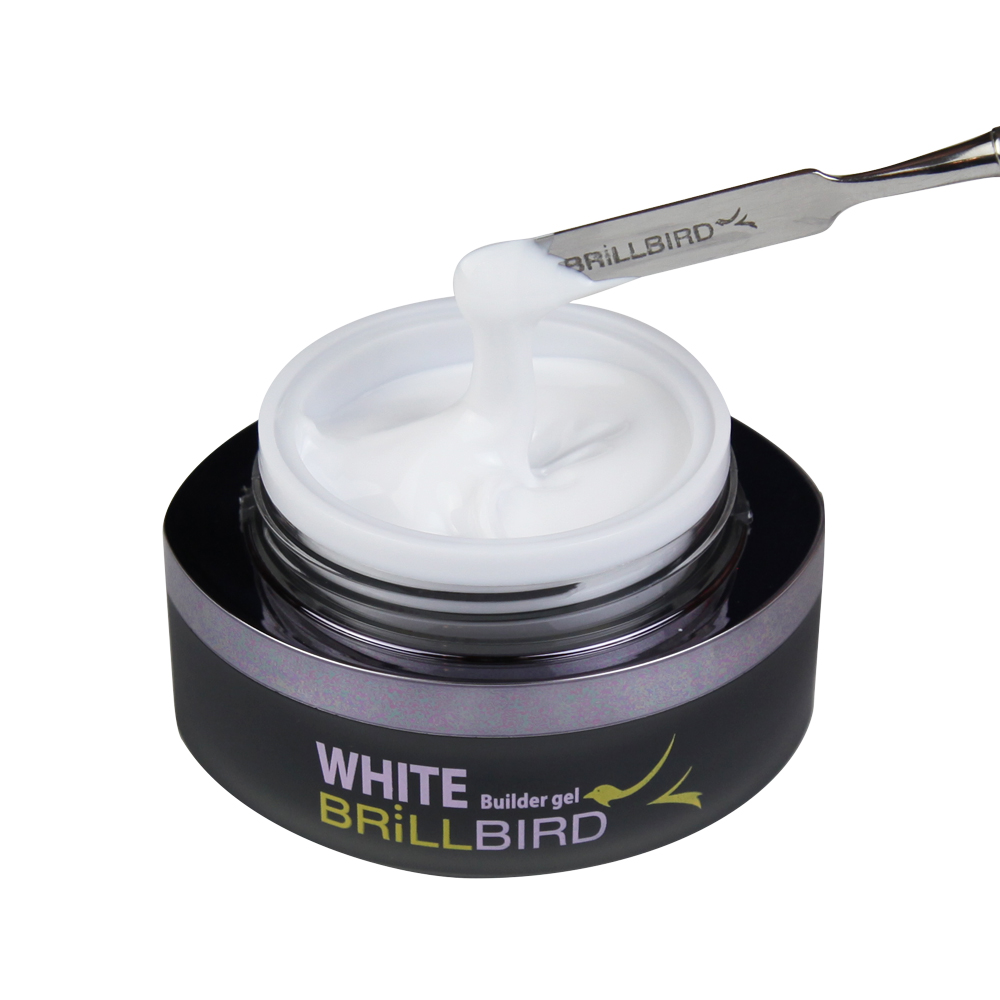 BrillBird - WHITE BUILDER GEL  –  Fehér MŰKÖRÖM ÉPÍTŐ zselé 15ml