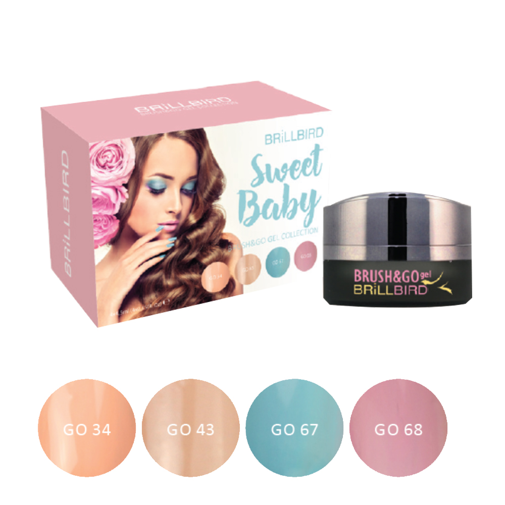 BrillBird - Sweet Baby Brush&Go színes zselé készlet