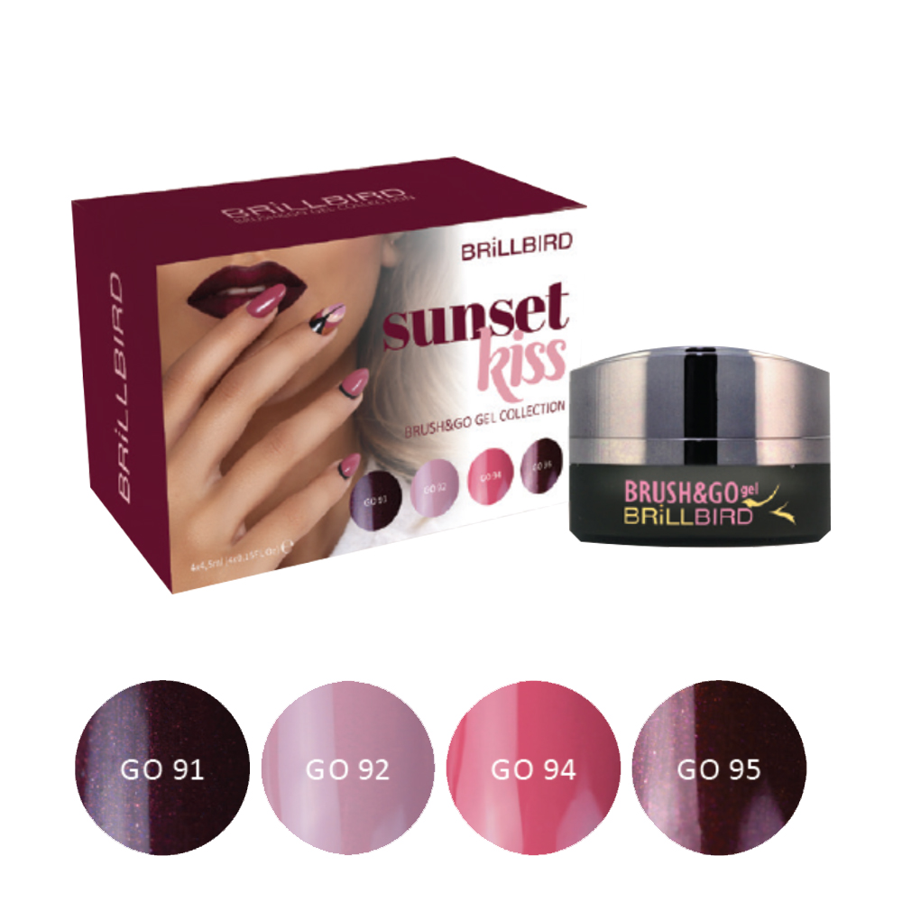 BrillBird - SUNSET KISS BRUSH&GO SZÍNES ZSELÉ KÉSZLET